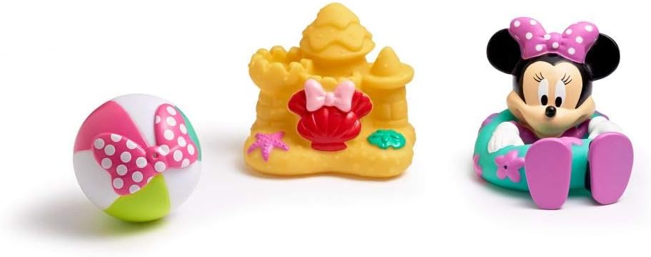 The First Years Disney Minnie Mouse Squirties Baby Bath Toys - Squishy Toddler Toys for Bath, Pool, and Everyday - 3 Count
