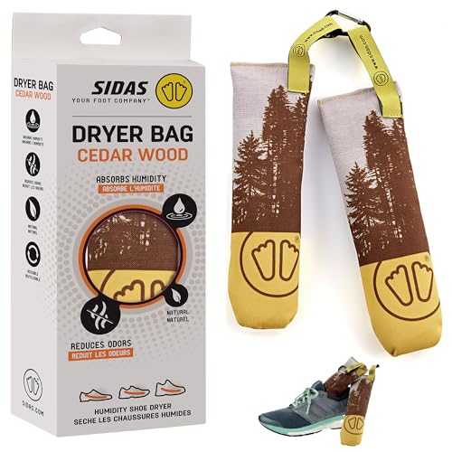 Sidas Unisex – Erwachsene Dryer Bag Cedar Wood Absorbiert Feuchtigkeit, Beseitigt schlechte Gerüche, natürlich Schuhtrockner, Wiederverwendbar, gelb, One Size