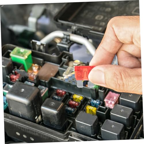 Kit surtido de 180 fusibles automotrices para automóvil con fusibles mini, estándar, micro y extractor, caja de almacenamiento para fácil acceso miniatura 7