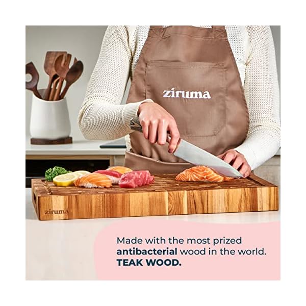 Large End Grain Butcher Block Cutting Board [2" Thick] Made of Teak