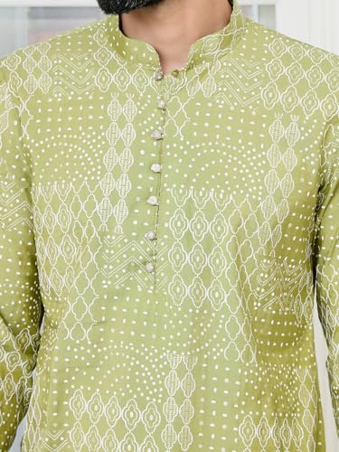 Image of See Designs Men's Full Sleeve Mandarin Collar Floral Embroidered Mandarin Collar Thread Work Straight Long Kurta - Festive Collection