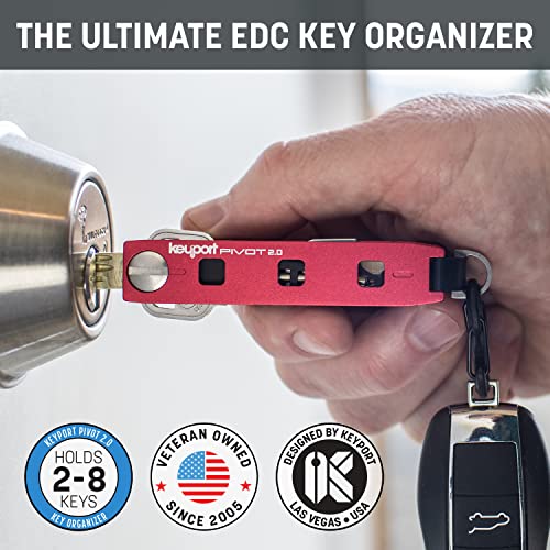 Image of Keyport Pivot 2.0 Modular Key Organizer - EDC Key Holder - Red
