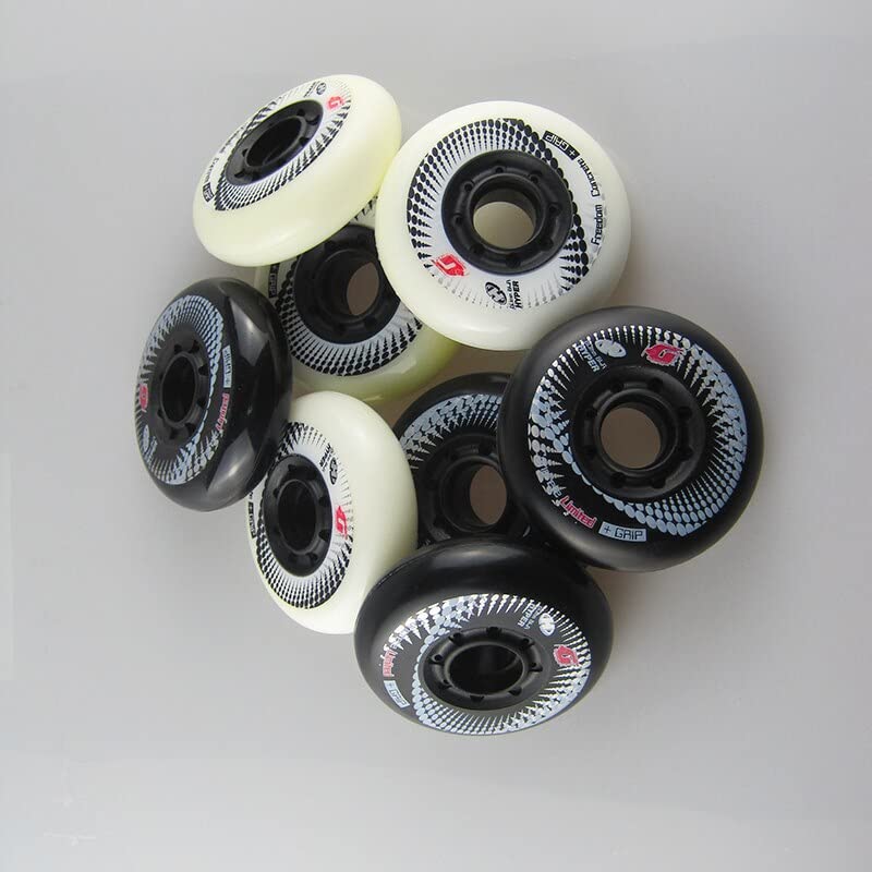 Luminous Skateboard Wheels Ruedas de Patines en línea de 8 Piezas, rodamientos de 84A y 80mm, neumáticos de Rodillos deslizantes for Patinaje
