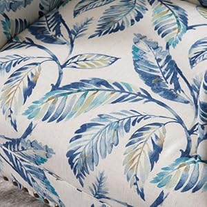 Livingroomaccentchairlinenupholsteredreadingchairwitharmssmallsofachairforloungebedroomcornernookdormbluepattern Urban Country Home Decor Living room accent chair linen upholstered reading chair with arms small sofa chair for lounge bedroom corner nook dorm blue pattern urban country home decor