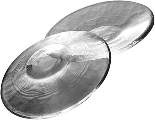 SHOWERORO Plato de vidrio para café, posavasos transparentes, platillo transparente, plato para servir platos pequeños, platos de vidrio, platos de