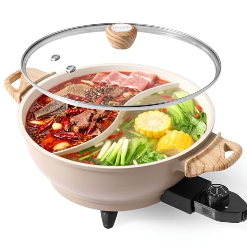 SENSCHEF Electric Hot Pot with Divider