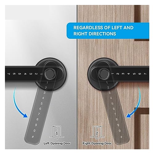 Fechadura biométrica de impressão digital, bluetooth, com chaves, aplicativo ttlock, fechadura digit