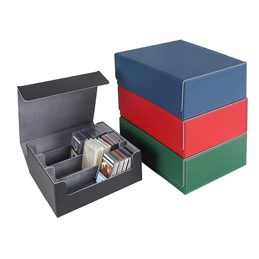 1800+ PU etui na karty magnetyczne zamknięcie pudełko na karty etui na magnetyczne karty do gier czarne + niebieskie