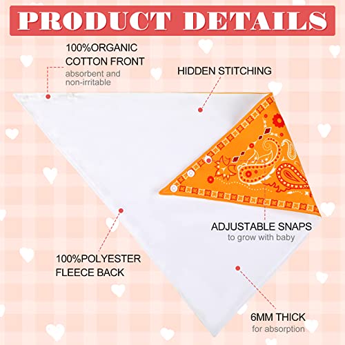 Jiuguva 8 Pack Adults Drool Bandana Bibs Paisley Large Soft Neutral Bibs Absorbent Bandana Set for Special Needs Men Women Elderly 8 Colors4