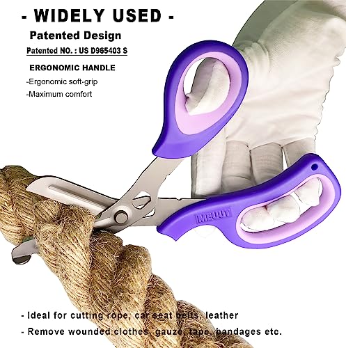 MEUUT 2 Pack Medical Scissors Titanium-coated Trauma Shears -8 inch Heavy Duty Bandage Scissor Surgical Grade Shears EMT Scissors for EMT Workers Doctors Nurses - Image 4