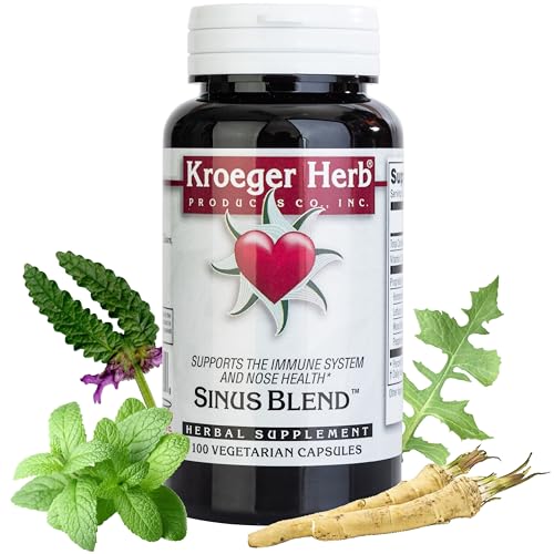 Kroeger Herb Products, Sinus Blend, All Natural Sinus Support for Adults, Congestion Relief and Sinus Pressure Relief, Blocks or Suppresses Histamin, Non-GMO, No Preservatives, Made in USA