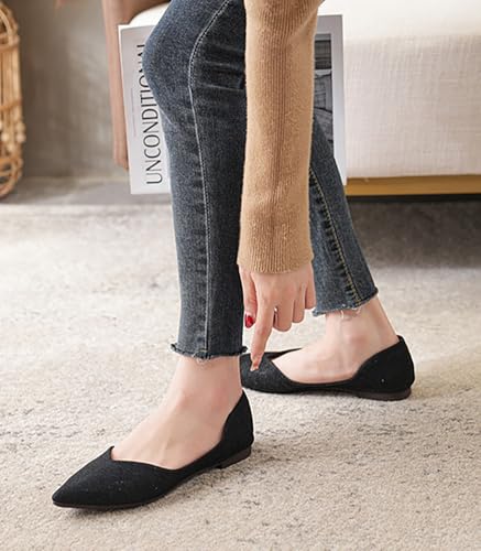 Women Pointed Toe Flats Comfortable Ballet Flats Slip On Casual Commuting Shoes for Dressy Office4