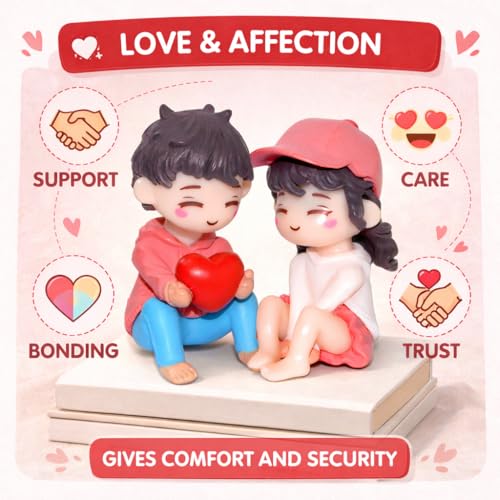 Image of CraftVatika Showpiece for Gift, Home Decor Items, Love Couple Miniature Showpiece Table Decoration Items, Birthday Valentine's Day Gift for Girlfriend Boyfriend Husband Wife