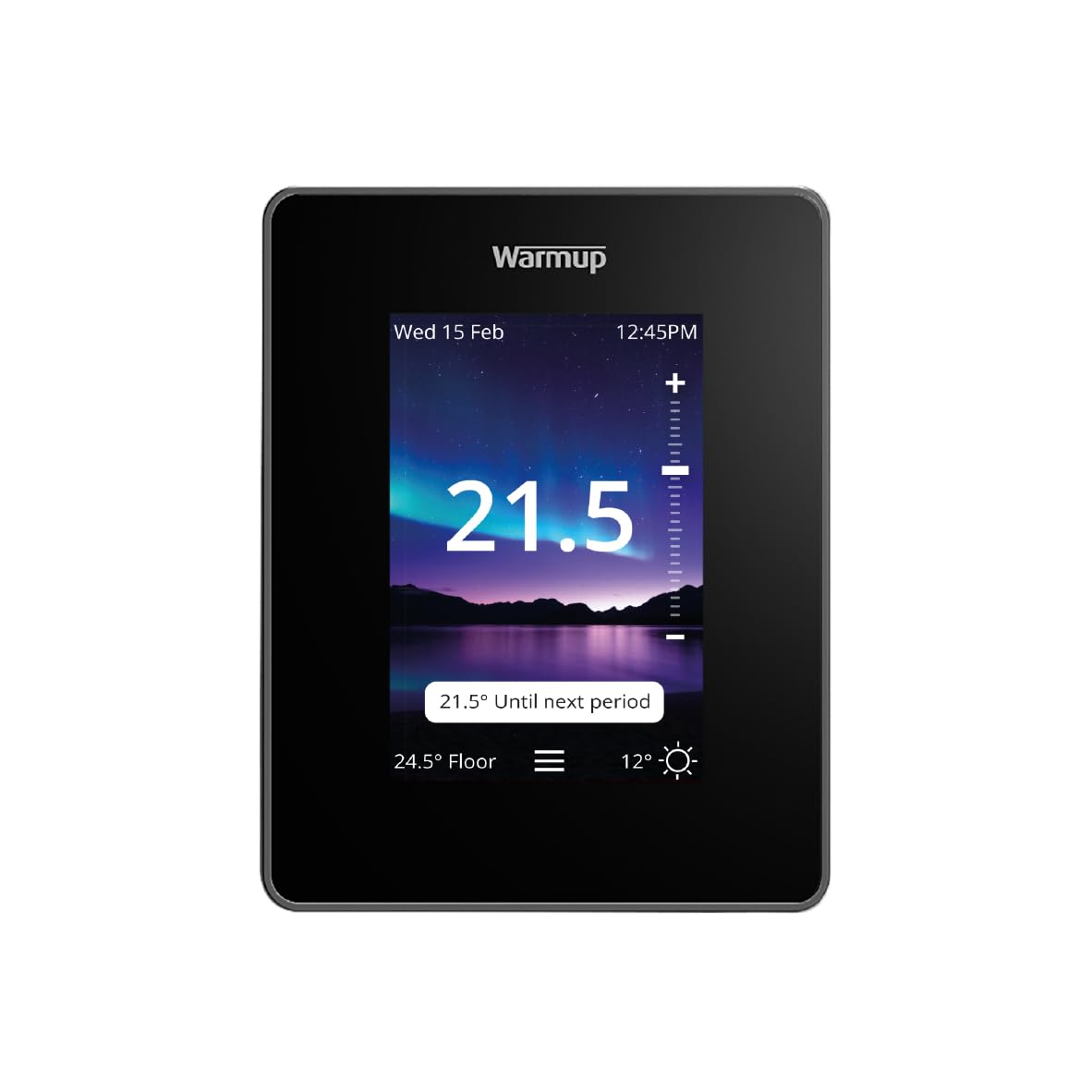 Warmup 7iE Thermostat | WiFi Smart Wired mit Smartcare | Fußboden- & Heizungssteuerung | Einzelzone | Matter Technology | Installation erforderlich | Onyx Schwarz