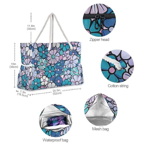 Image of senya Large Beach Bags Totes Swim Canvas Tote Shoulder Bag Water Resistant Bags for Gym Travel Daily