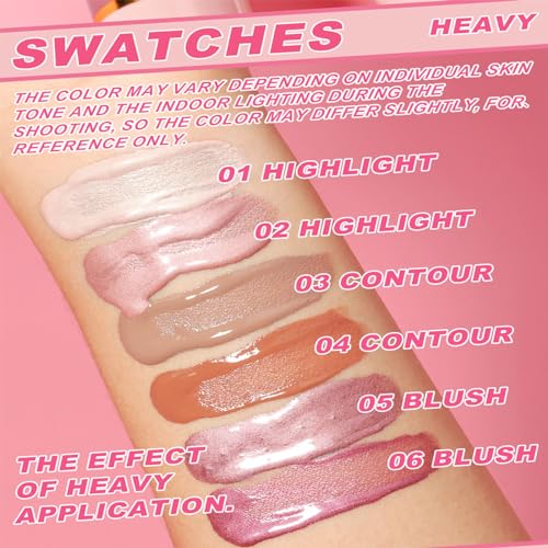 Liquid Blush Glow Blush Beauty Wand, Cream Blush Liquid Blusher Wand - Highly Pigmented, Buildable Radiant Lip and Cheek Tint - Long-Wearing Smudge Proof Cream Blusher for Mature Skin, Pink - Image 4