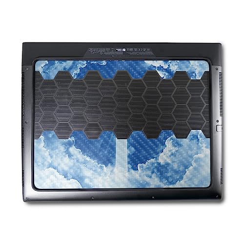 Image of MightySkins Carbon Fiber Skin Compatible with Alienware M18 R1 (2023) Full Wrap Kit - Faith Clouds | Protective, Durable Textured Carbon Fiber Finish | Easy to Apply & Change Styles | Made in The USA