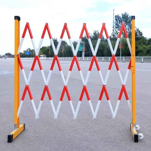 Barrière de sécurité extensible 1,2x6m pliante et mobile pour chantiers et événements