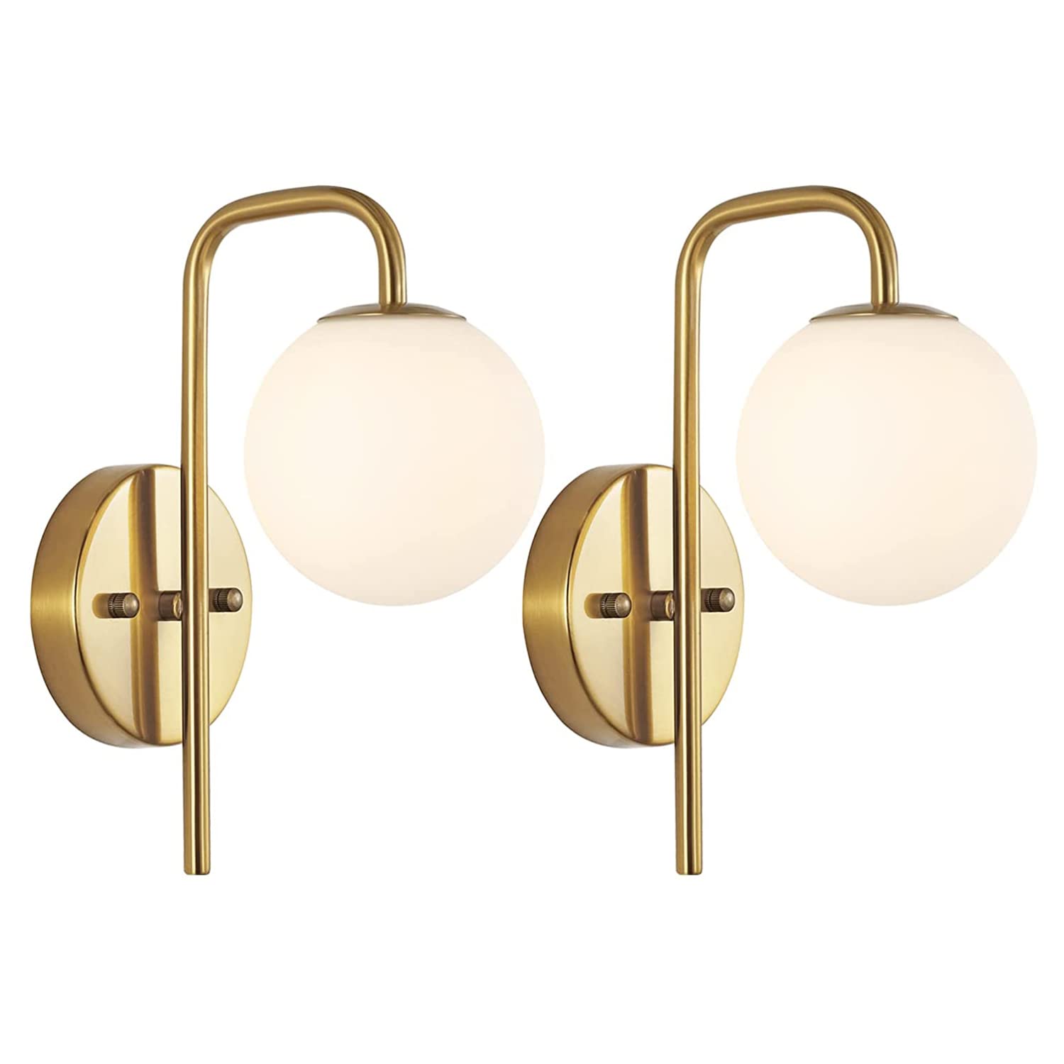 1 lámpara de pared dorada con bola de cristal de 12 cm para salón y dormitorio