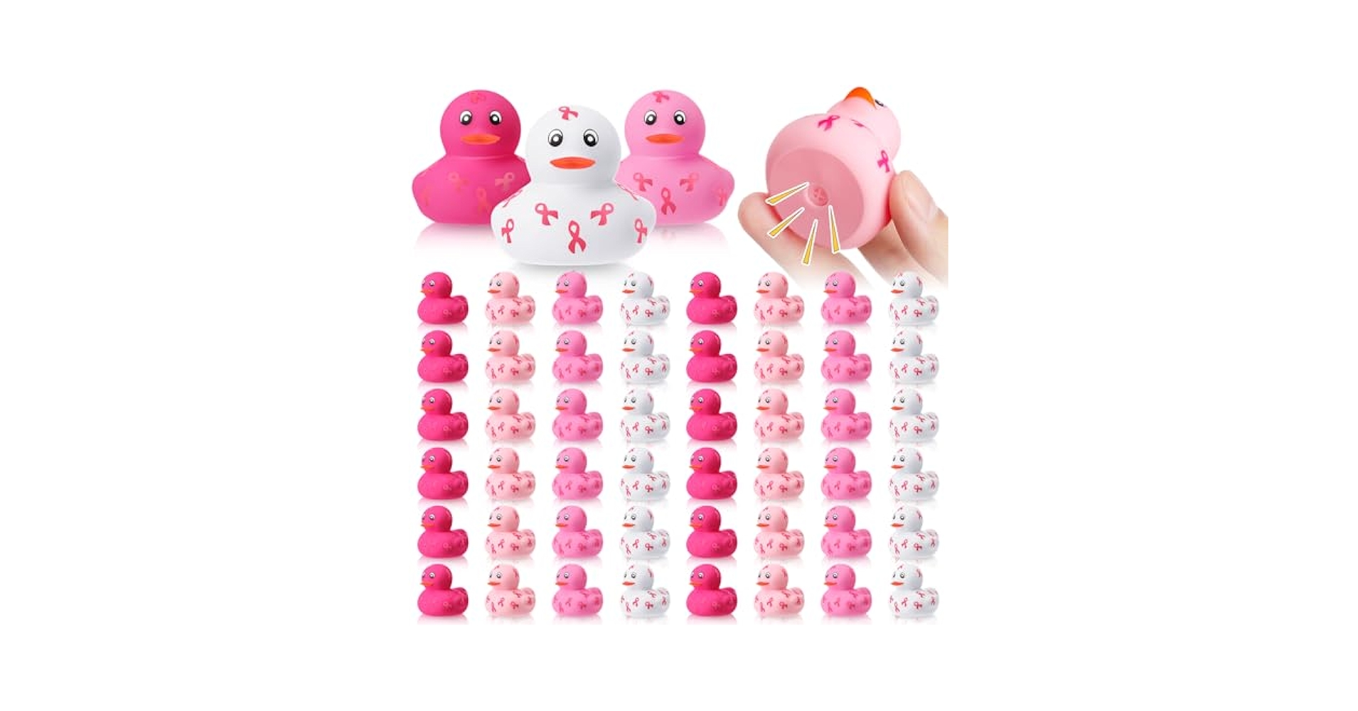 Amazon.co.jp: Jenaai 48個 ピンクラバーアヒル 2インチ ミニ