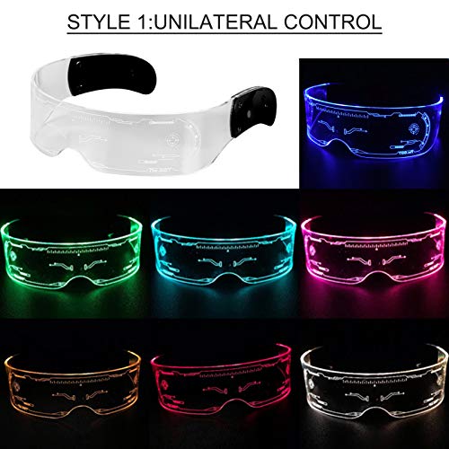 Funien Óculos Led,Óculos Fullcolor Glowling Led, 7 Cores Em Um Acendem Para Raves, Festivais, Divers
