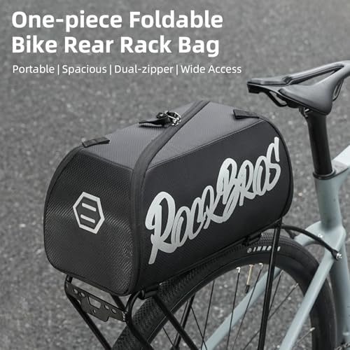 ROCKBROS One-Piece Folding Bike Rear Rack Bag 12L/15L with Strap - image 2