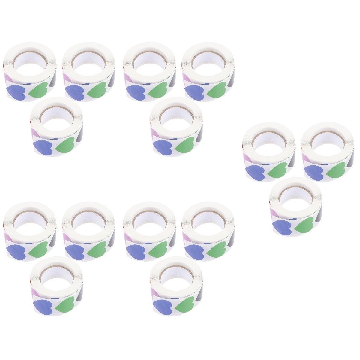 NUOBESTY Lot De 5 Autocollants Romantiques En Forme De Cœur Pour Scrapbooking Étiquettes Adhésives Robustes Thèmes Mariage Et Amour 1 500 Pièces X 5