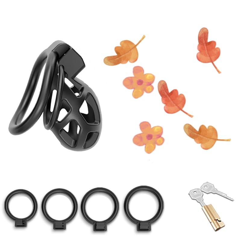 Sexo De La Jaula CláSica De La Resina Negra 4 Diferentes TamañOs De PláStico Interior De Fitness Jaulas Transpirables (con El Anillo De 4 TamañOs), Regalo De Pareja - D8