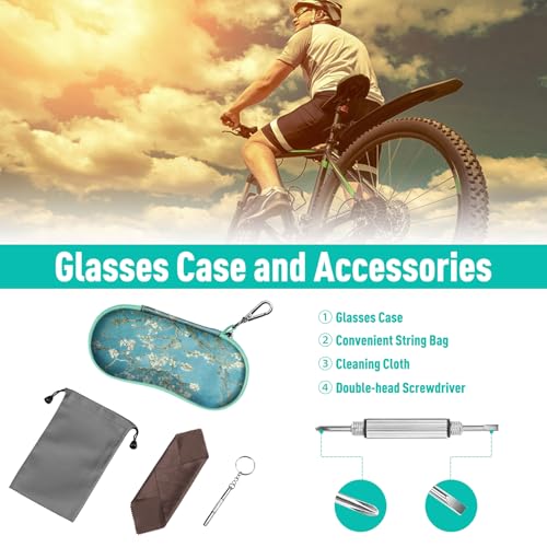 Image of FINTIE Sunglasses Case, Hard EVA Shell Shockproof Sport Glasses Case with Metal Carabiner Travel Zipper Eyeglasses Holder