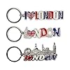 SAJAK 12X London Skyline Keyrings – 3D Metal Collectible Keychains Featuring Iconic British Landmarks, Decorative Souvenir Gift for Office, Home, Keepsakes & Party Favours #2