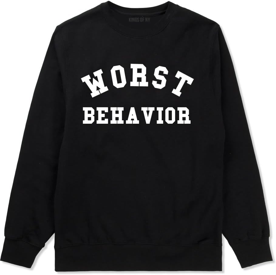 Kings Of NY Worst Behavior Hiphop Rap Style Fashion Crewneck Sweatshirt