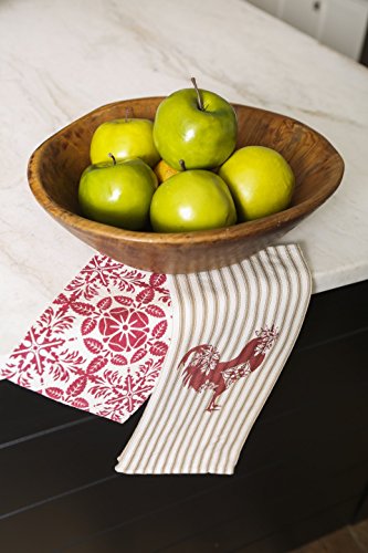 Heritage Lace Farmhouse 18"X26" Red Rooster Tea Towel (Set Of 2) #TOP1