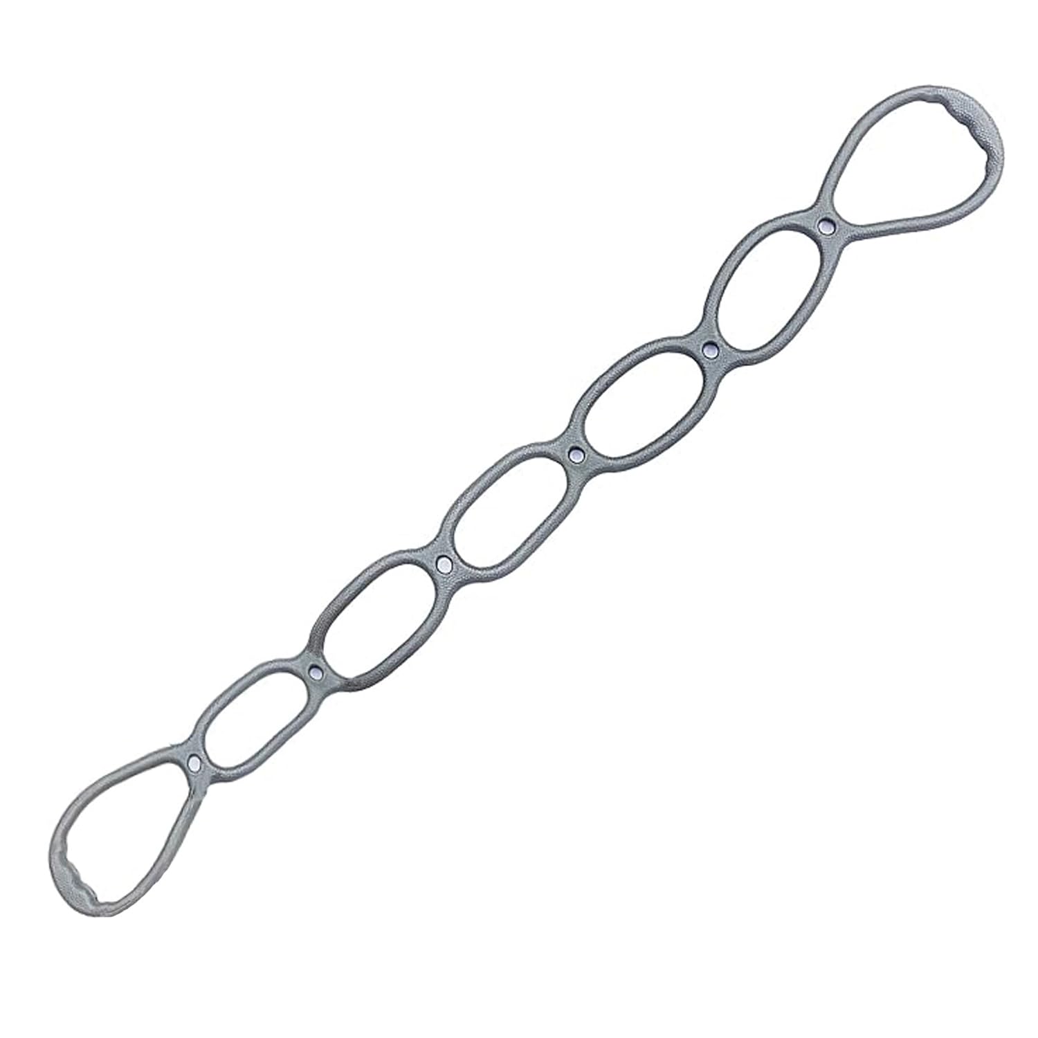 7 Ring Stretch Resistance Exercise Band - Miracle Miles Band, Yoga Stretching, Arm, Shoulders Foot, Leg Butt Fitness Home Gym Physical Therapy Band (Grey) — image 1
