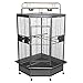 A&E Cage Co. CC3232 Silver/Black Corner Bird Cage, 32 inch/Large