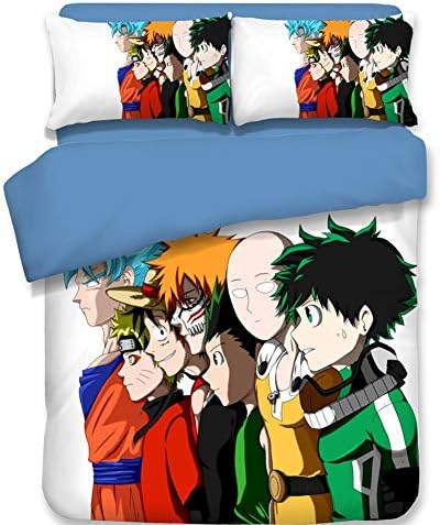 MEIBRI Japna Anime Naruto Saitama Deku Duvet Cover Set Bedding Sets Quilt Comforter Cover No Quilt Inner Full