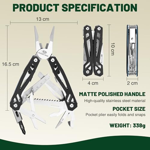 Mossy Oak 22-in-1 Multi-Tool Pliers with Carry Bag - Stainless Steel - Image 3