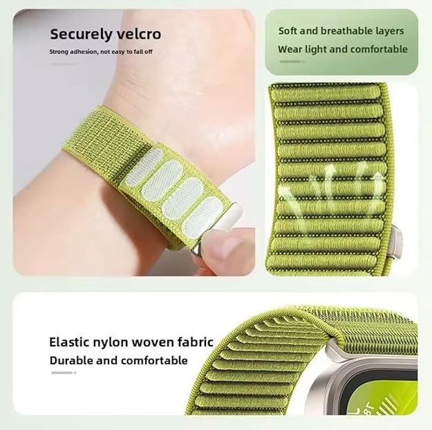 Image of Printme Nylon Sport Band Compatible with Apple Watch Band 44mm 45mm 46mm 49mm 42mm, Stretchy Trail Strap Elastic belt for iWatch Series 11 10 9 8 7 6 5 4 SE Ultra / 2 /3