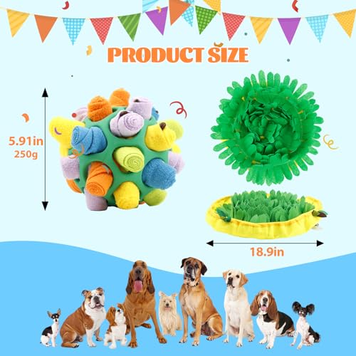 2 Pack Snuffle Ball for Dogs, Interactive Dog Foraging Toys, Training Natural Foraging Skills, Dog Feeding Training, Pet Puzzle Toys, Dog Food Ball for Small/Medium/Large Dogs (Green) 2 Pack Snuffle Ball for Dogs, Interactive Dog Foraging Toys, Training Natural Foraging Skills, Dog Feeding Training, Pet Puzzle Toys, Dog Food Ball for Small/Medium/Large Dogs (Green)