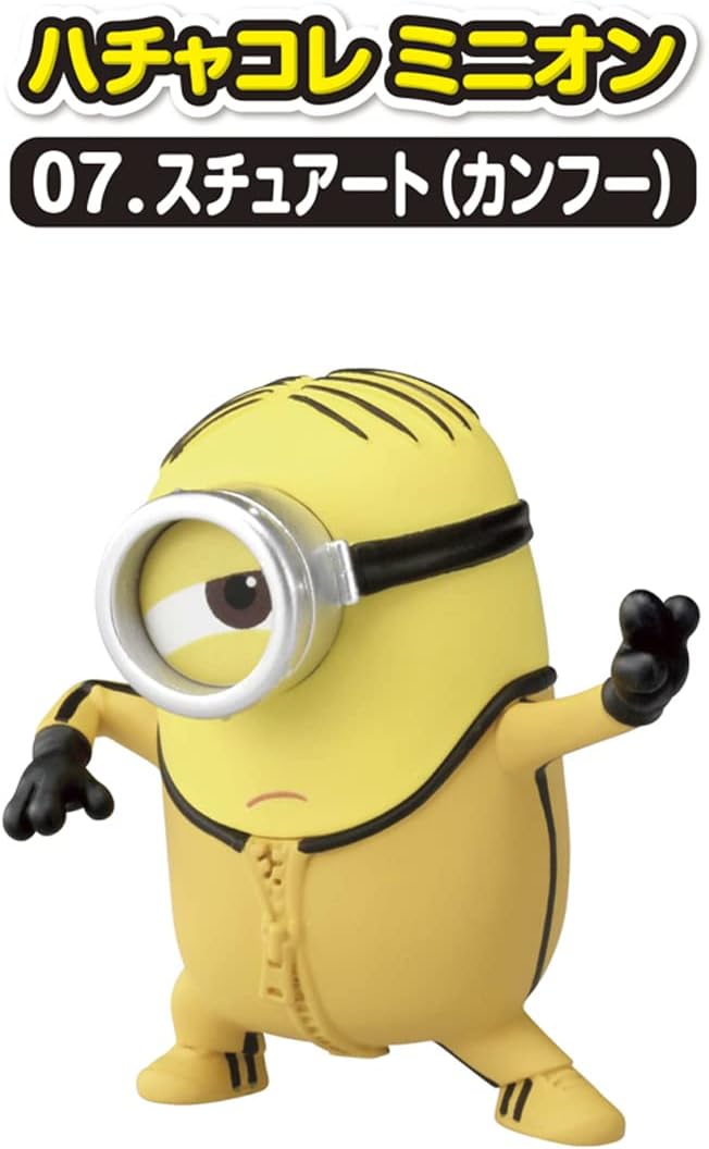 Figure Minion Hachakore Minion 07 Stuart (Kung Fu) Takara Tomy asli lucu dari Jepang