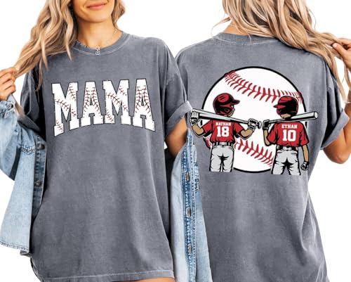 UrbanNEST Personalized Baseball Mom Sweatshirt, Hoodie, T Shirt, Baseball Mom Gift, Sport mama Gifts, Sport Lover4