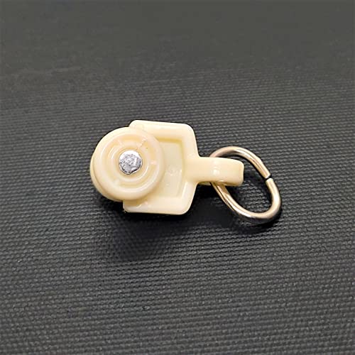 Image of FAPBADRI Heavy Plastic Runners with Wheels for Curtain Channel /Track, Ivory Colour, 50 Pieces