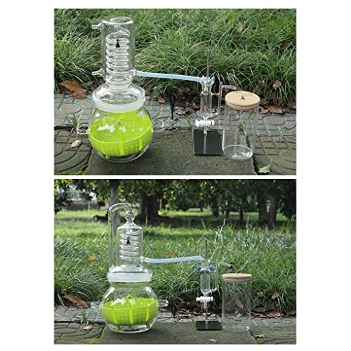 Lab Essential Oil Distillation Apparatus 4000Ml Water Distiller Purifier Home Diy Glassware Extraction Distillation Kit With Essential Oil Separator Hydrosol Moonshine Distiller (Upgraded) #TOP7