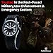 Smith & Wesson Men's Military Watch, 3 Interchangeable Canvas Straps, 3 ATM Water Resistant, Date Display, Scratch Resistant Glass, Military Style Watch for Outdoor Activities, Swimming, 40mm