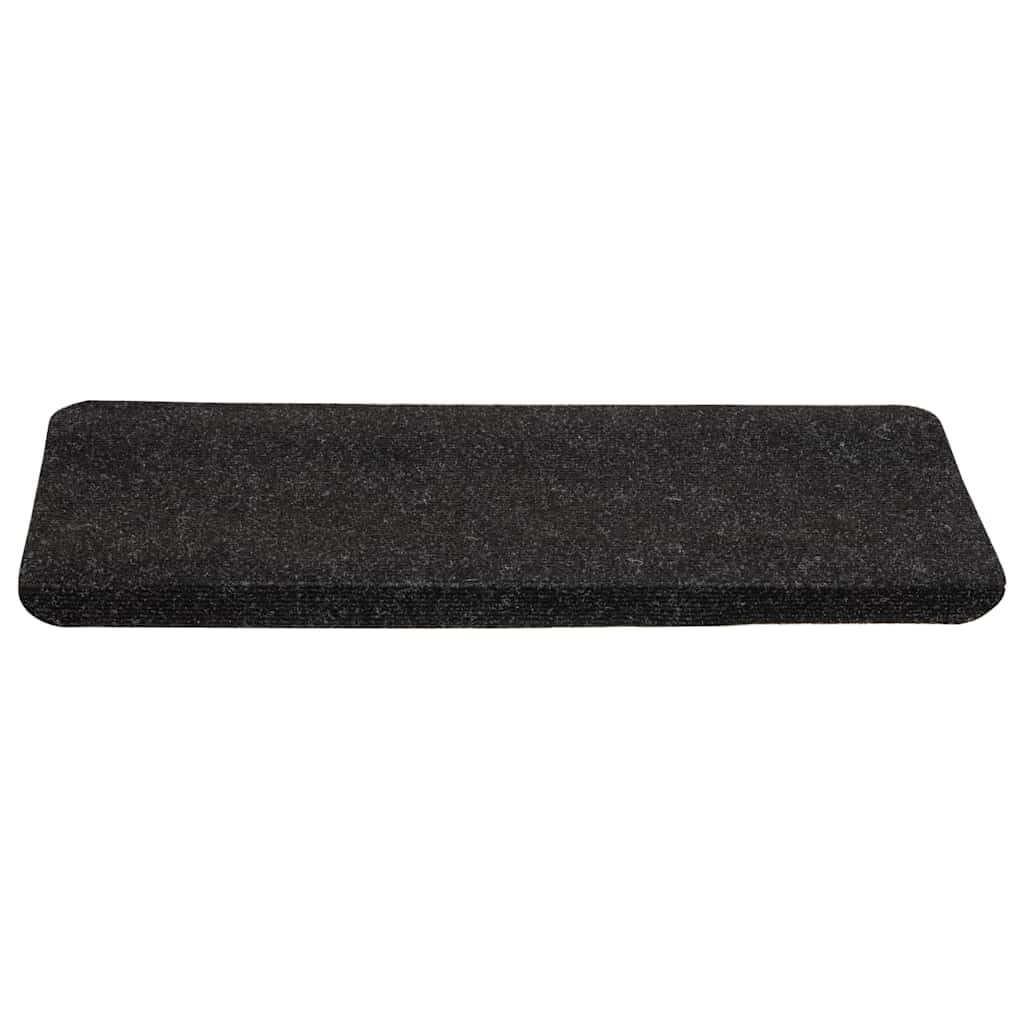Alfombrillas autoadhesivas para escalones, de fieltro punzonado, 15 unidades, 65 x 24,5 x 3,5 cm, color antracita
