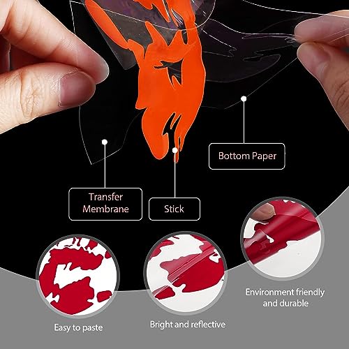 Image of gunhunt 2 Pcs Wave Stickers, Automobile Wave Activity Auto Waving Hand Stickers, Car Decoration for Rearview Mirror Left Right, Compatible with Most Car Models Mirror Decorative Sticker (Orange)