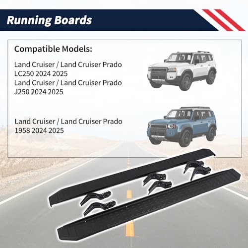 Estribos laterales 6" para Toyota Land Cruiser LC250 2024-2025 miniatura 2