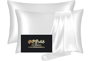Regal Slumbers: Mulberry Silk Pillowcases Set of 2 for Skin & Hair Renewal