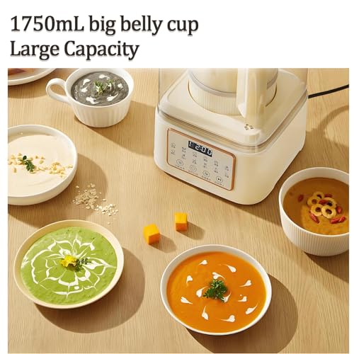 Automatyczna maszyna do produkcji mleka migdałowego, 1750 ml, automatyczna maszyna do produkcji mleka orzechowego ze szczotką i miarką, opóźniony start, samoczyszcząca, do domowego mleka roślinnego