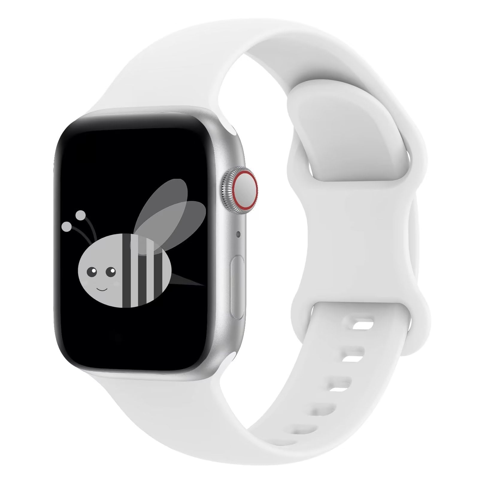 Compatible with Apple Watch Straps 45mm 44mm 42mm 49mm or 41mm 40mm 38mm, Soft Silicone Sport Replacement Band for iWatch Series 9 8 7 6 5 SE2/SE Ultra 2 Ultra 4 3 2 1 (Not Include Watch)