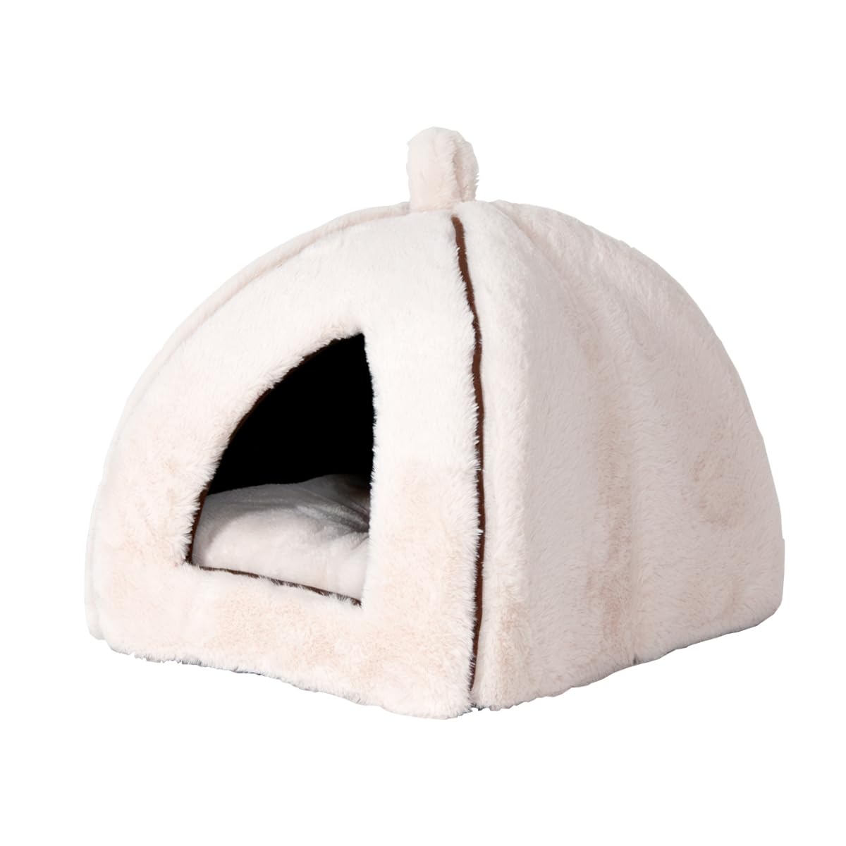 Amazon | プチリュバン 犬 猫 ベッド ペットベッド アイボリー Mサイズ